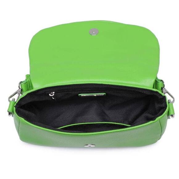 Meadow Vegan Leather Crossbody Chain Strap Citron Green - Picture 4 of 12